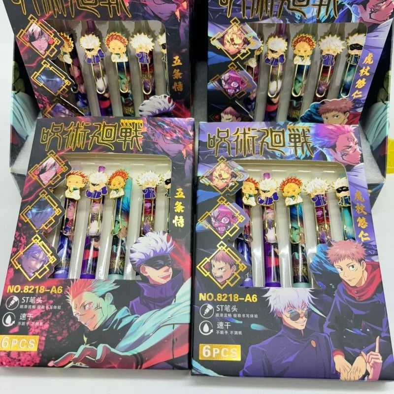 Anime Collector’s Pen Set – 6PCS Chibi Edition