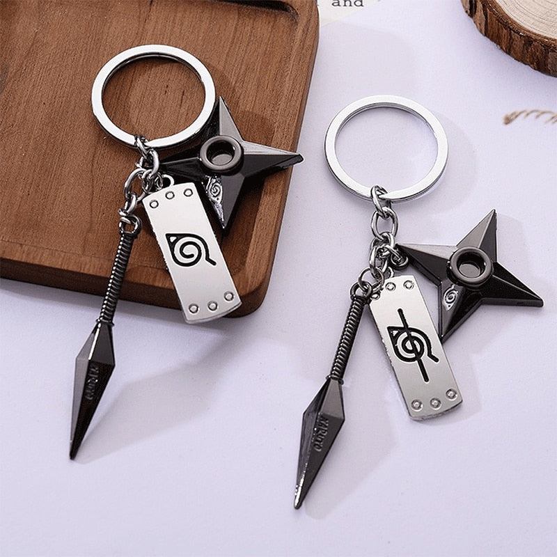 Kunai Shuriken Keychain