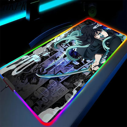 demon slayer glowing mat