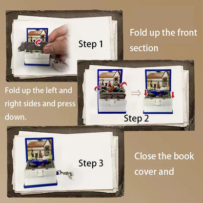 One Piece 3D Folding Book KeyChain