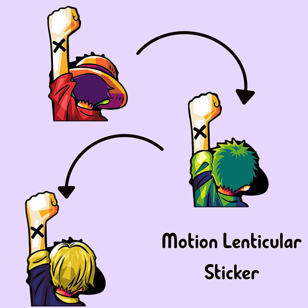 sanji, luffy, zoro motion sticker